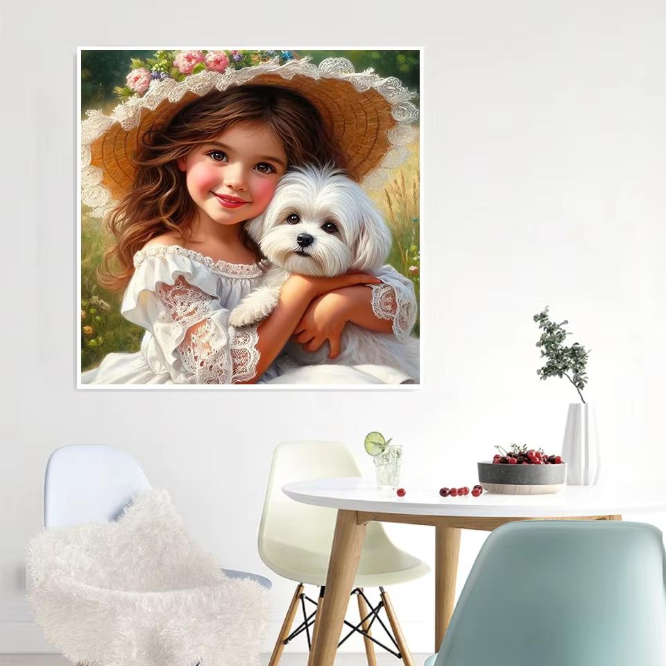 DIY Алмазная картина Прекрасный ребенок вышивка крестом набор Мозаичное искусство Алмазная картина Полный круг Алмазное украшение для дома