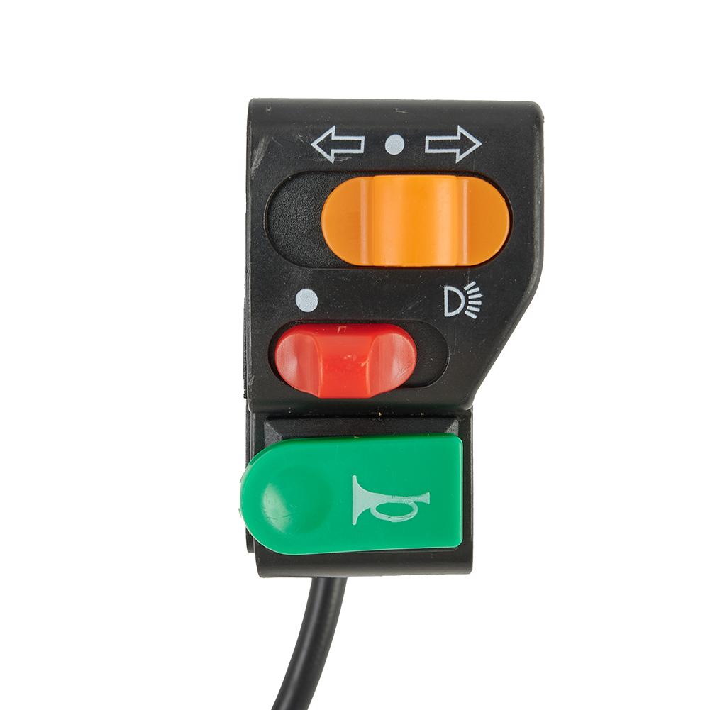 3 в 1 переключатель для мотоцикла, электрического велосипеда, скутера, квадроцикла, фары, поворотника, клаксона, кнопка включения/выключения для руля диаметром 22 мм для мотоцикла