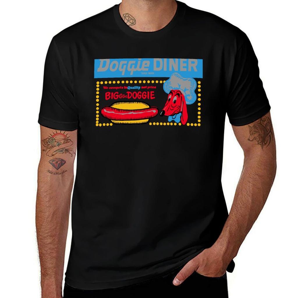 HOT DOGS DOGGIE DINER ADVERT TShirt Soft Lightweight Cotton TShirt