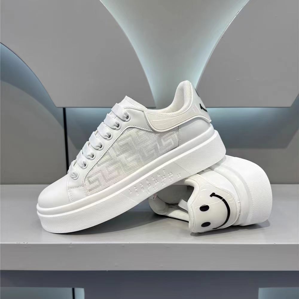 Белые туфли, мужская обувь, весенне-летняя новая дышащая универсальная сетчатая обувь на толстой подошве, интернет-праздник, популярный стиль, повседневная обувь для скейтбординга
