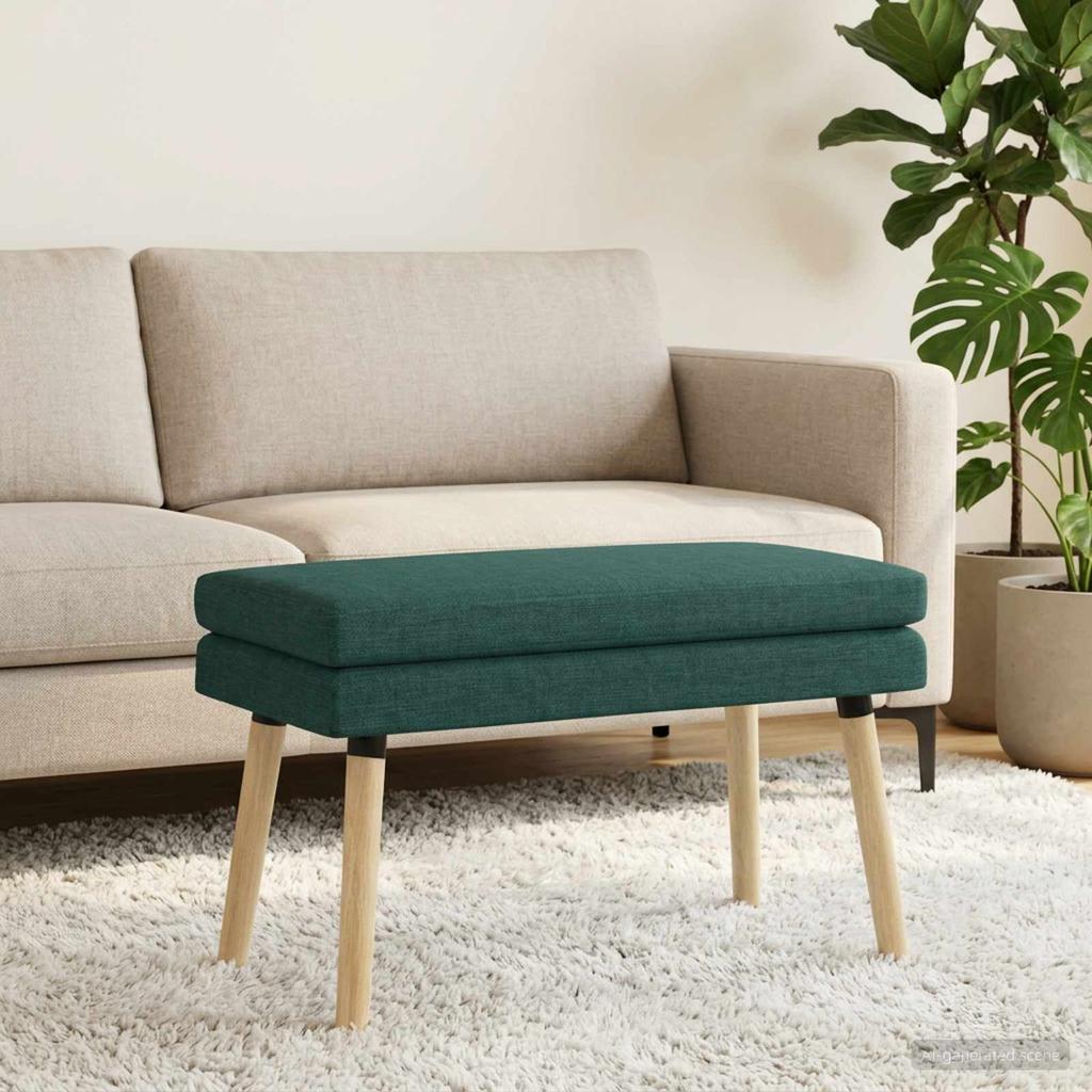 Double Layer Bench Dark Green 80 x 40 x 47 cm Fabric