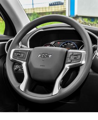 Наклейка-эмблема на центр руля автомобиля из углеродного волокна для Sail Aveo Cruze Malibu Spark Orlando Captiva SS Trax Lacetti