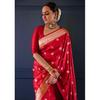Women's Pure Banarasi Silk Saree Kanjivaram Style Saree With Blouse Piece For Wedding