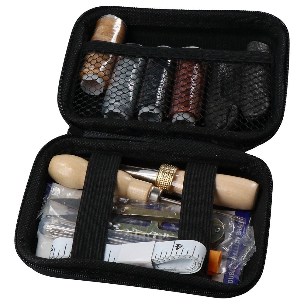 Waxed Thread Leather Repair Kit Large Eye Sewing Kit Leather Working Tools for Hand Sewing