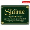 Металлическая жестяная табличка на День Святого Патрика Slainte Ирландский клевер Паб Бар Винтажное настенное искусство Сельский декор