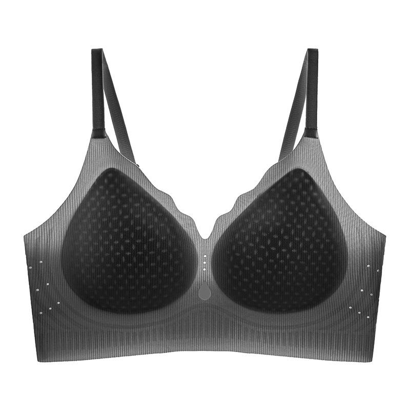 Traceless without steel ring, close the secondary breasts, women's big breasts show small gathering bra cover 11 gathering to prevent sagging