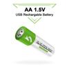 Литий-ионная аккумуляторная батарея высокой емкости 1,5 В AA 2600 МВтч USB для мыши с дистанционным управлением, небольшой вентилятор, электрическая игрушечная батарея + кабель