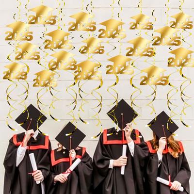 Украшения для выпускного, яркие цвета, легко подвешиваются, многоцелевые, подвесные, в форме завитка, поздравления, подвески для выпускников