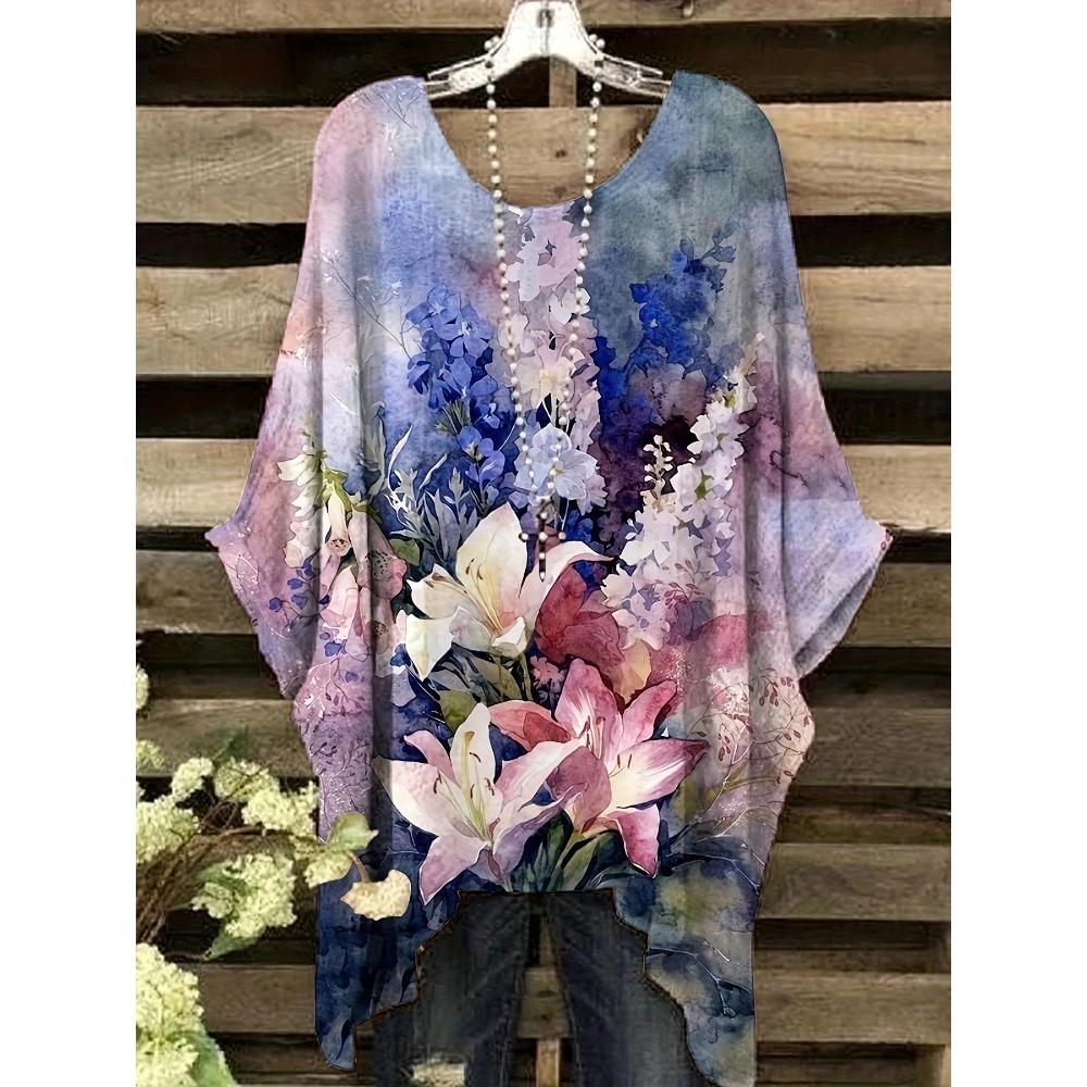 Women's fashion with elegant bohemian resort style and simple vintage floral prints