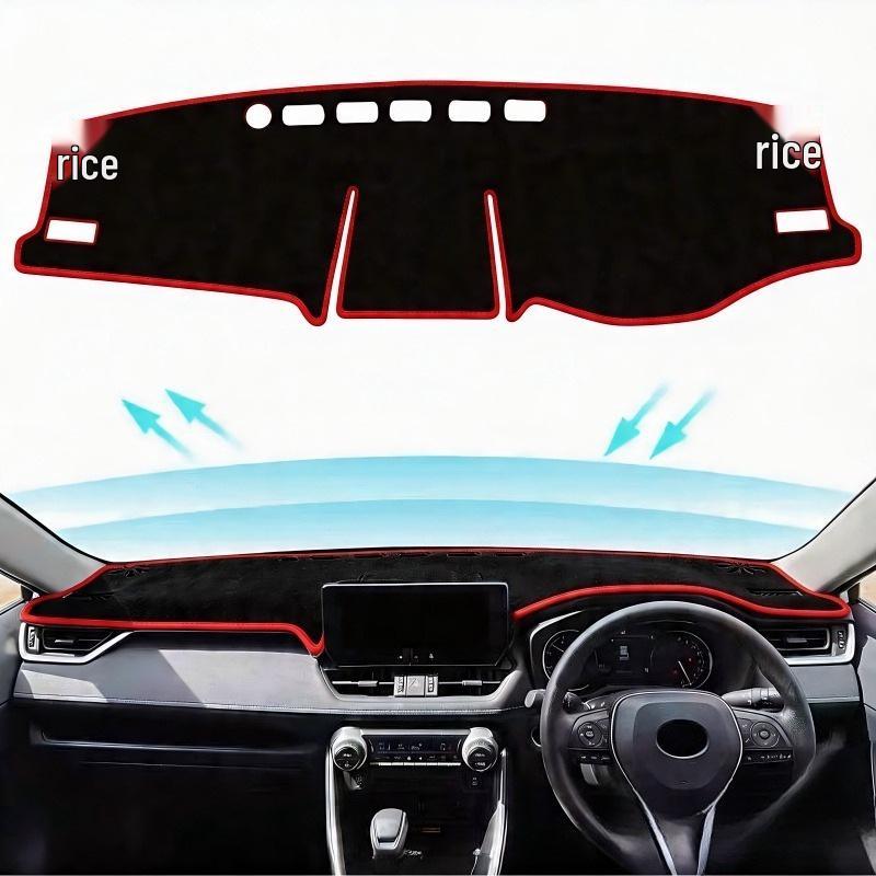 Toyota RAV4 (2019-2024) Dashboard Sun Shade Pad - Anti-Glare & Non-Slip, Suede Velvet Leather.