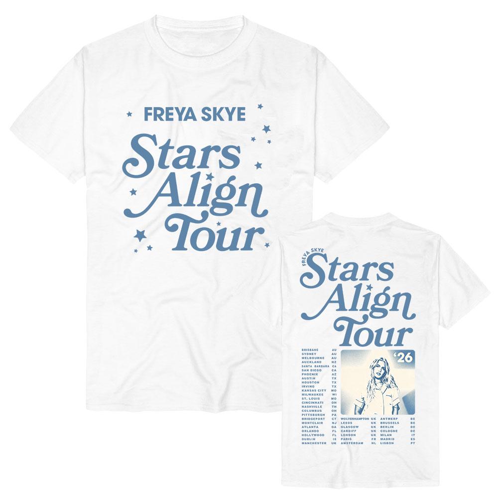 Футболка Freya Skye Stars Align Tour Хлопок Короткий рукав Летние О-образный вырез Футболки Мерч Принт Одежда Женская Мужская Мягкая Футболка Уличный стиль