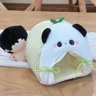 Кровать для кукол для детского игрового домика Игрушки Воображаемая форма животного Плюшевая кровать для кукол для творческих ролевых игр и уютного декора интерьера