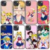 B-28 Sailor Moon Black Case for OPPO A5 A9 A15 A16 A55 A94 A95 A96 Reno 6 7 8 10 5G Realme 7I 8I C30 C31 VIVO V23E V25 V27 Pro Y20S Y17S