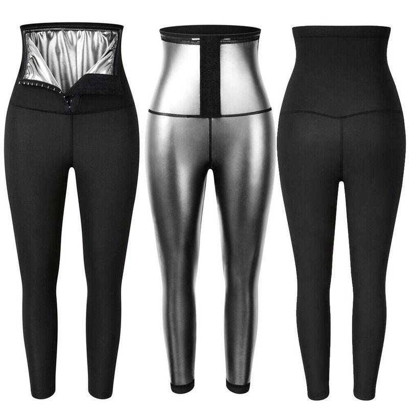 Женские регулируемые спортивные штаны для сауны, формирователь тела, термобрюки, леггинсы для тренировок, компрессионное корректирующее белье для похудения