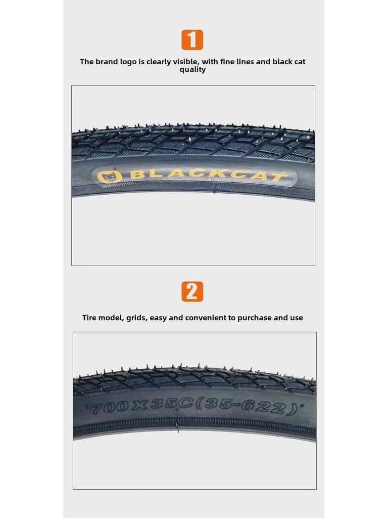 Шины Black Cat для шоссейного и туристического велосипеда, противоскользящие, серии 700x25C-38C
