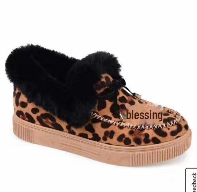 Женские зимние ботинки с круглым носком, толстая подошва, бархат, теплый хлопок, большой размер, зимние ботинки, 2020 г.