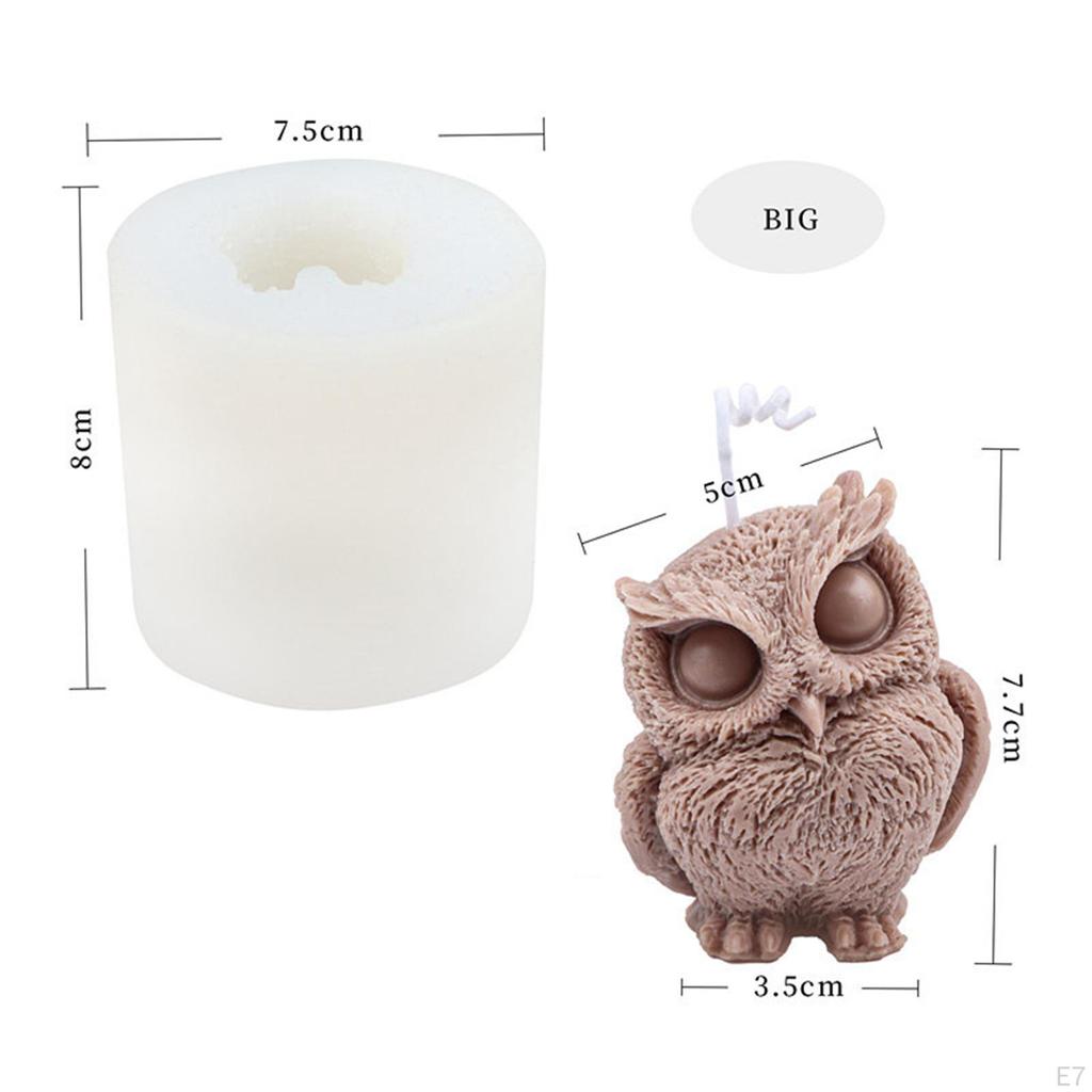 3D модель свечи, статуя совы, литье из смолы, силикон, поделки ручной работы, украшения для