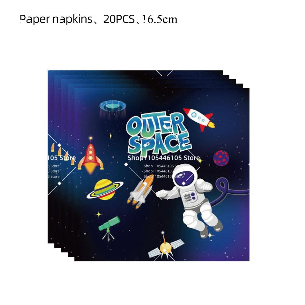 Space Astronaut universe spaceman Disposable Tableware Birthday Decorations Cup Plates Banners Tablecloths Outdoor Holiday party