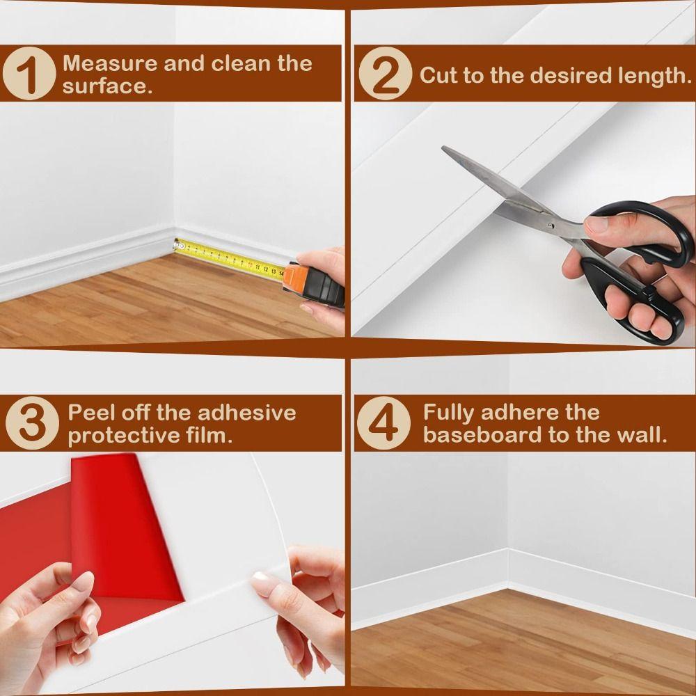 Самоклеящийся плинтус молдинг отделка гибкая линия талии обои гостиная