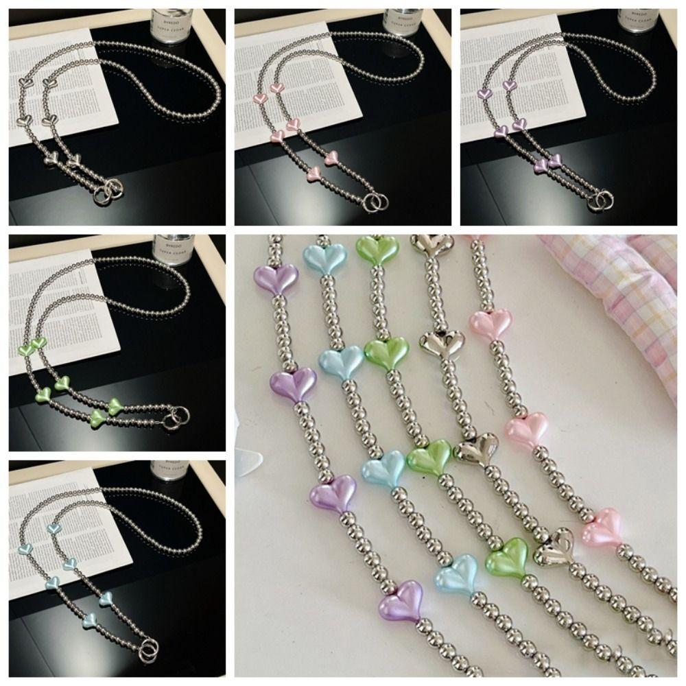 Sweet Mobile Phone Chain Long Beads Phone Strap Fashion Cellphone Lanyard Phone Accessories