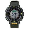 Pro Trek Digital Green Bio Based Resin Strap Tough Solar PRG-340-3 100M Men's Watch