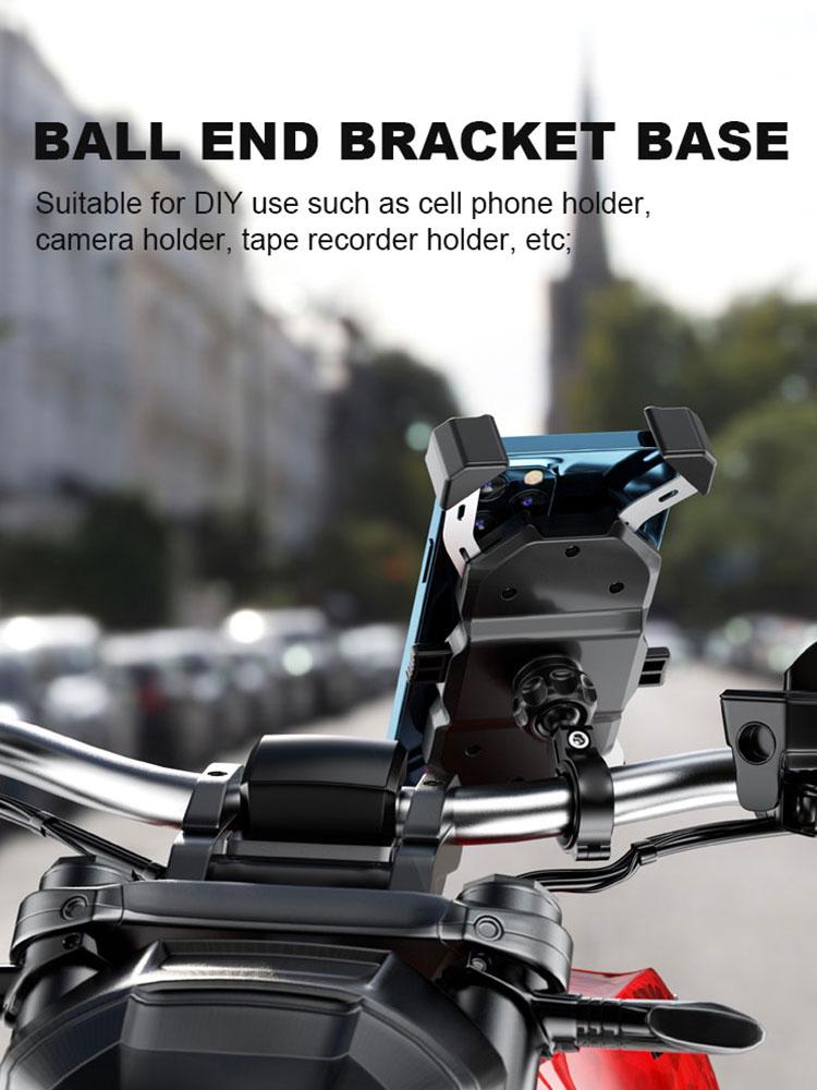Адаптер с шаровой головкой 17 мм 25 мм, держатель для шарового крепления, алюминиевый сплав, основание для шарового крепления на руль, регулируемое для держателя телефона на мотоцикле