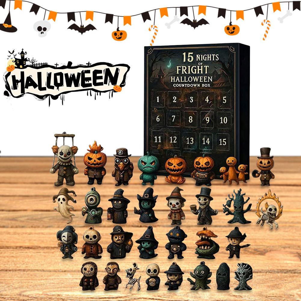 2025 Halloween Advent Calendar 31-Day Halloween Countdown Calendar with Collectible Eerie Figurines Surprise Box Halloween Gifts