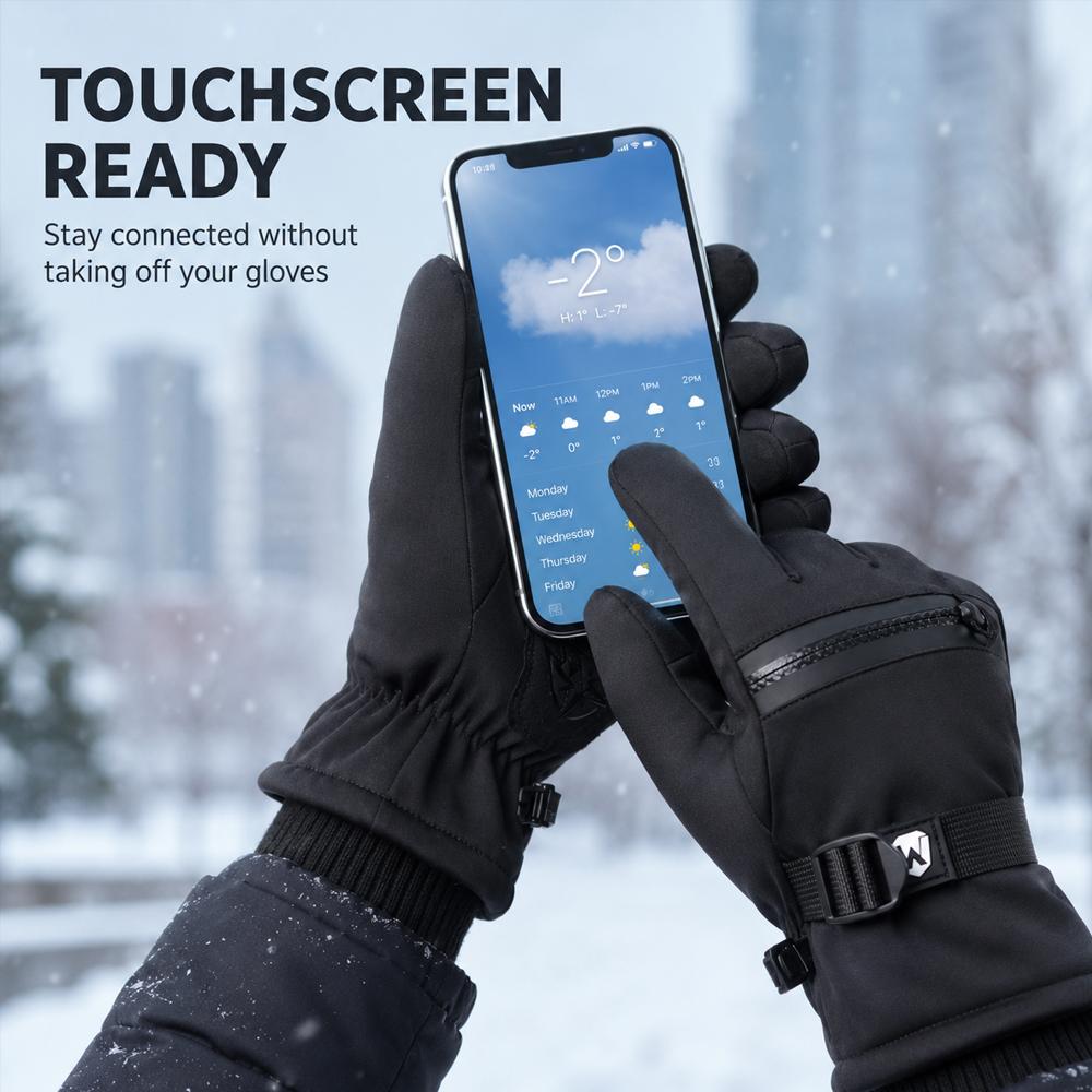 Unisex Winter Thick Warm Ski Gloves Touchscreen Windproof Outdoor Sports Hiking Cycling Gloves For Men And Women 6