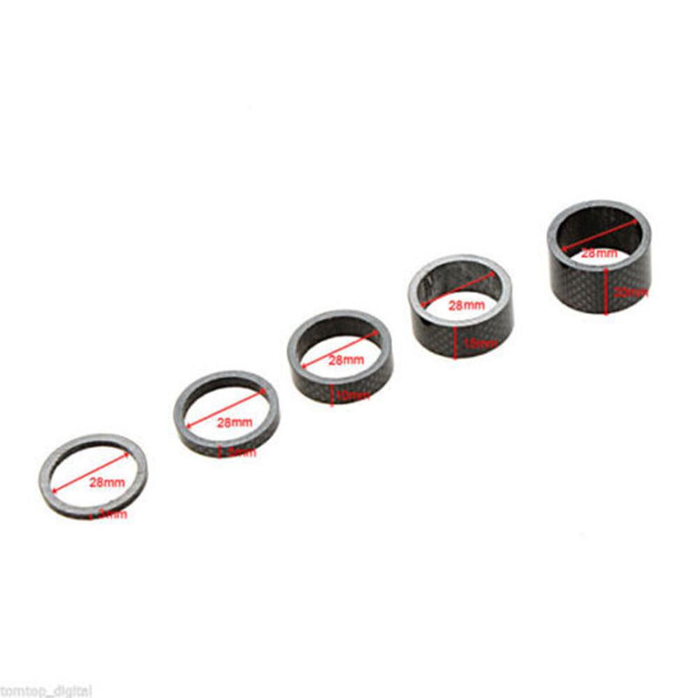 1pcs/5pcs Front fork Bicycle Headset 1-1/8" Carbon Fiber Spacer Spacing Pad Headset ring Washer