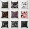 Halloween Skull Bat Pumpkin Print Cushion Cover Home Living Room Sofa Car Decoration Pillow 45 * 45Cm