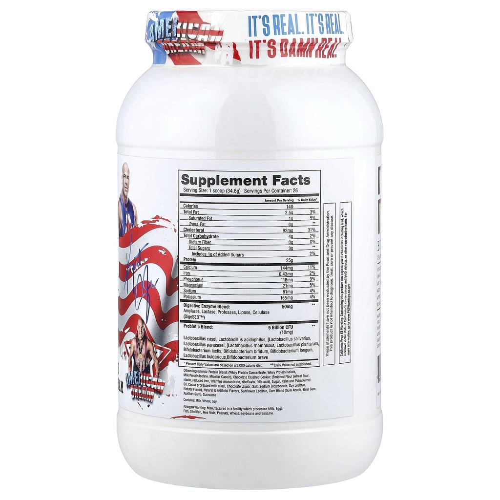 Project 1 Nutrition, Whey Protein, High-Quality Protein Complex, American Dream, Cookies & Cream, 2 lbs (907 g)