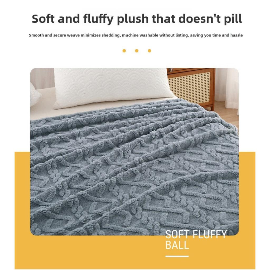 Single Layer Tower Skin Velvet Solid Color Blanket for Home Use, Simple Office Nap Blanket, Air Conditioning Blanket, Cover Blanket, Blanket