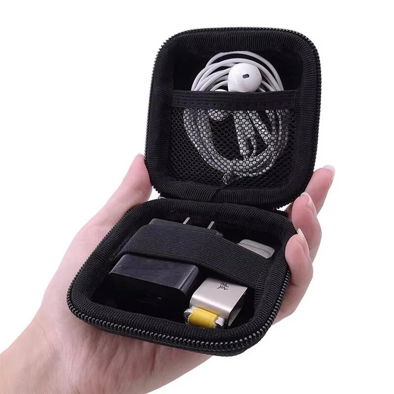 Mini Portable Eva Storage Bag Pouch Carrying Bag Zipper Earphone Case For Airpod Earphone/Phone/Charging Cable Accessories