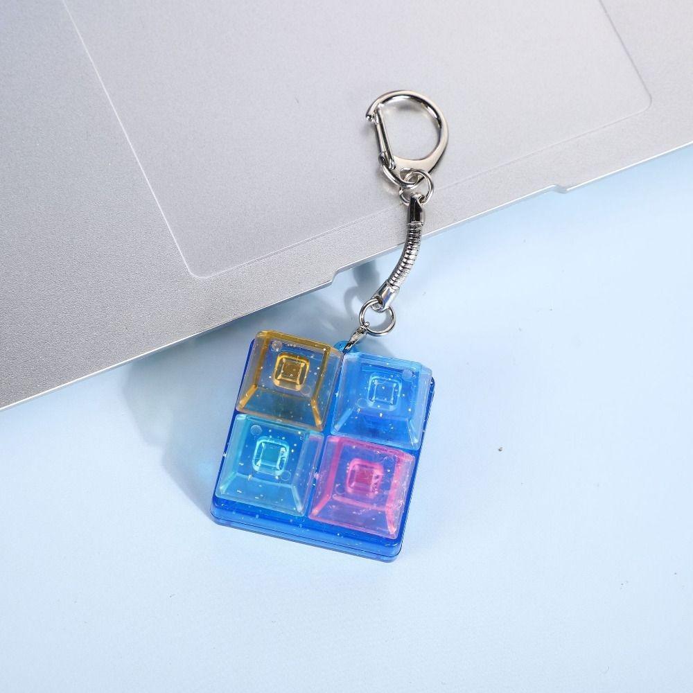 Fingertip Button Button Keychain Toy Button Cap Keyboard Keychain Children Adult