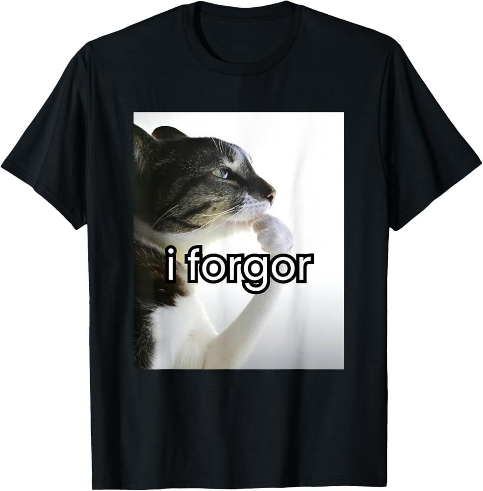 Funny silly cat emojis I forgot to flinch brainless emojis Tshirts fashionable shortsleeved roundneck clothing