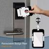 1 Set ID Card Holder Retractable Portable Slide Open Smooth Edges ID Name Tag Card Cover Office Supply
