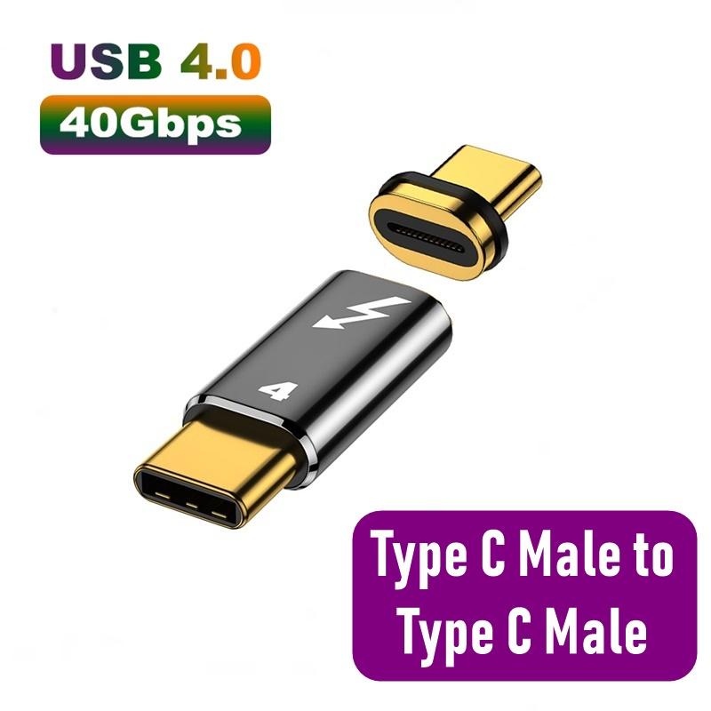 100W Magnetic USB Type-C OTG Adapter 40Gbps Thunderbolt Fast Charging Converter USB 3.0 Fash Driver Hub For Macbook Phone Ipad 3