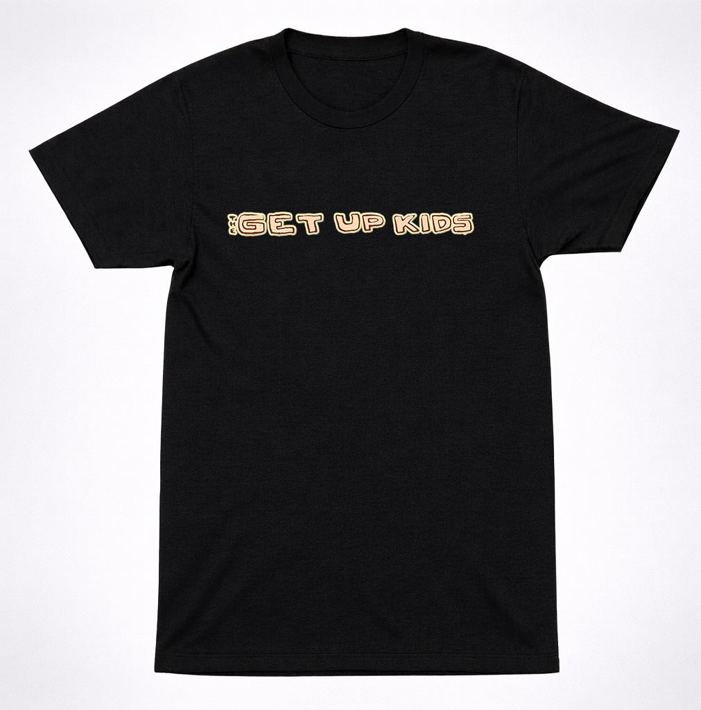 Футболка с текстовым логотипом The Get Up Kids Мультяшная Мидуэст Эмо Панк Мило Унисекс
