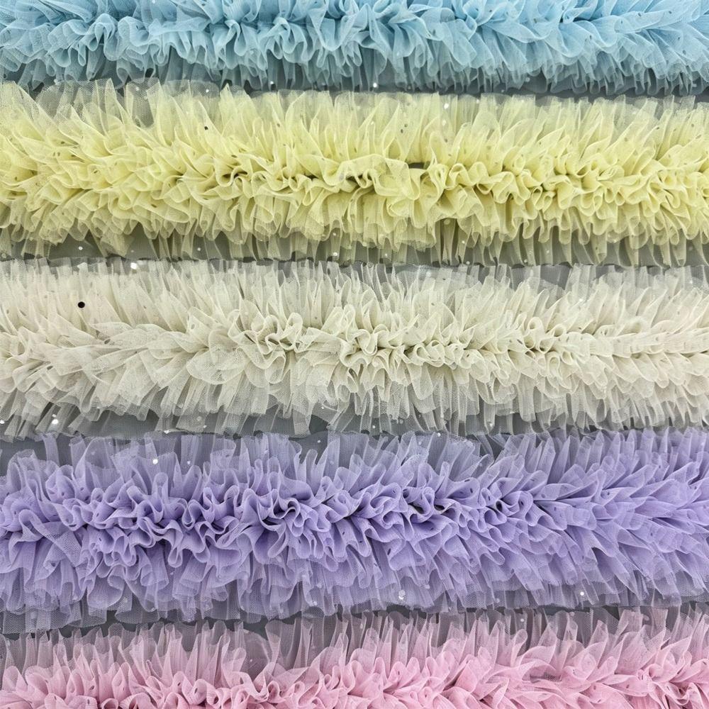 1 Yard Mesh Lace Accessories 12cm Wide Mesh Material Hem Cuffs Lace Trim  Wedding Accessories
