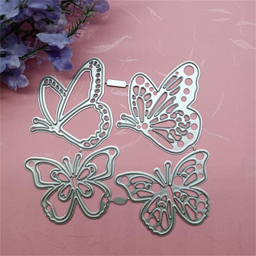Troquel Corte Club Arte En Papel Infantil Con Cuatro Mariposas En Acero Al Carbono Y Metal