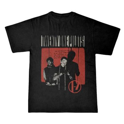 Музыкальная группа Twenty One Pilots Винтажная стираная оверсайз футболка Мужчины Женщины Мода Хип-хоп Футболки Хлопок Повседневная Футболка Уличная одежда