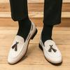 Fashion Luxury Men's Leather Nubuck Office Designer Tassel Formal Man Footwear Loafers Moccasins Wedding Dress Casual Male Shoes for Men