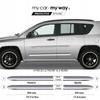 Jeep Compass I 2007+ Хромированные защитные накладки на двери