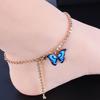 Women Elegant Multicolor Alloy Butterfly Pendant Bracelet Anklet Jewelry Gift