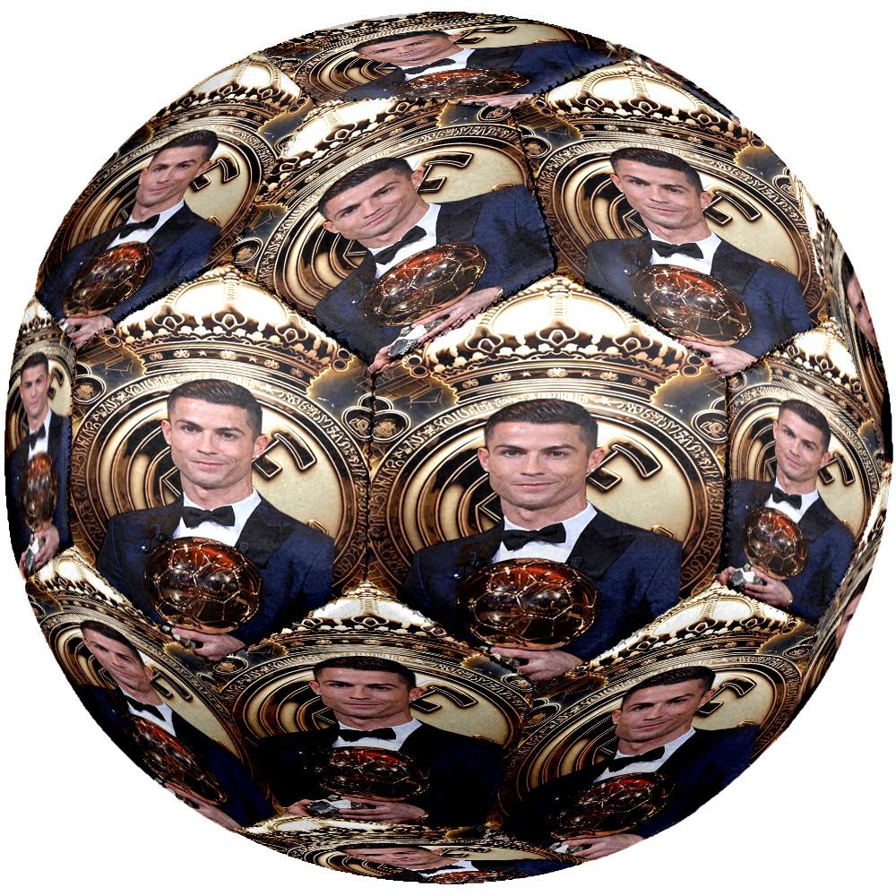 Ronaldo's Unity Sports: Moment Respect Size 5 Football Machine Sewn Indoor/Outdoor Universal Football Perfect Commemorative Gift for Soccer Lovers