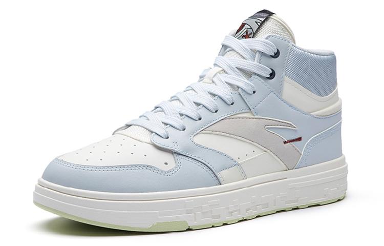 Men's Sneakers Anta Slip Resistant Cushioning Abrasion Resistant Mid top Skateboard Shoes Men's White Gray