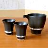 A Stylish Arita Ware Sake Set Featuring a Sake Bottle and Two Sake Perfect for Retirement Features Include a Finish and a Wooden Cups, Gifts.