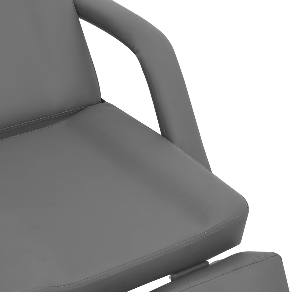 Cosmetic Chair Faux Leather Gray 180 x 62 x 78 cm