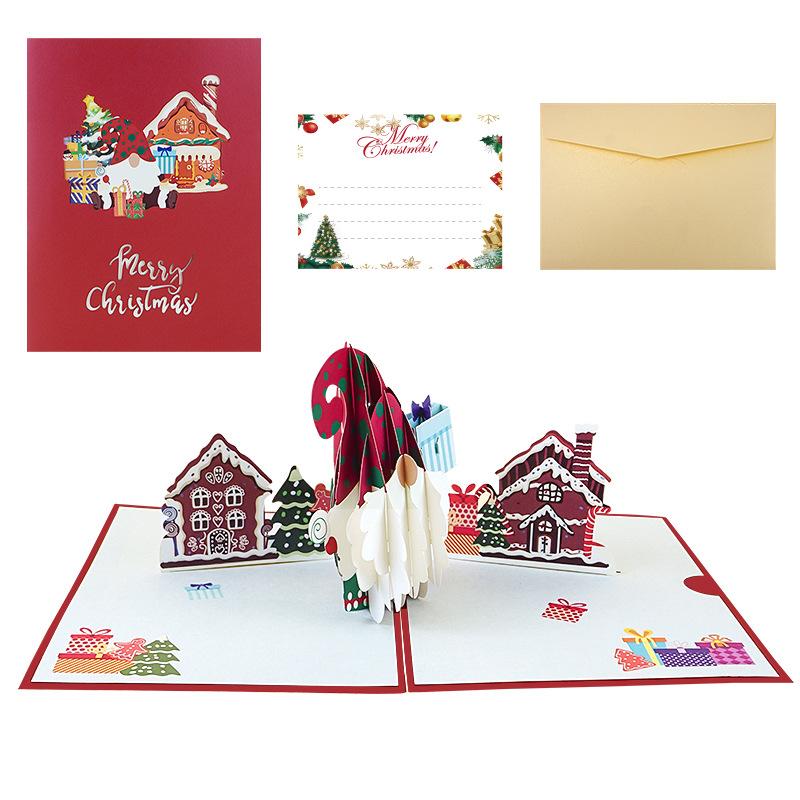 New Christmas Greeting Card Holy Laser Engraving Creative 3D Stereoscopic Christmas Card