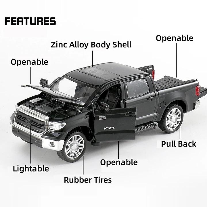 Toyota Tundra Пикап Моделирование Литые и игрушечные транспортные средства Звуки и Свет Инерционный Автомобиль 1:32 модели из сплава в подарок на день рождения
